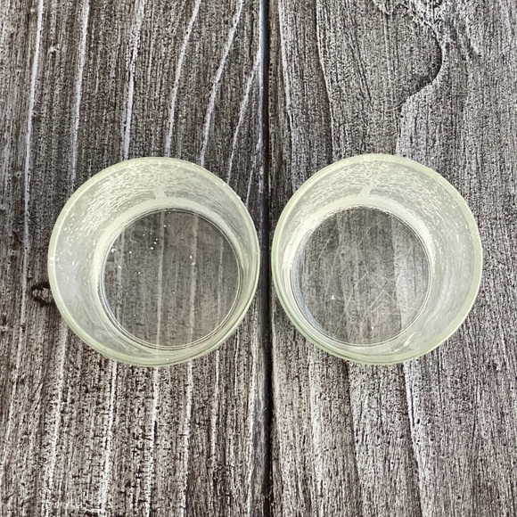 Winter White Christmas Frosted Votive Holders Set - Picture 3 of 3